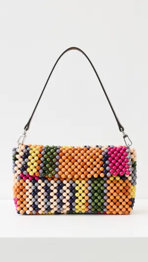 STAUD TIMMY BEADED SHOULDER BAG
