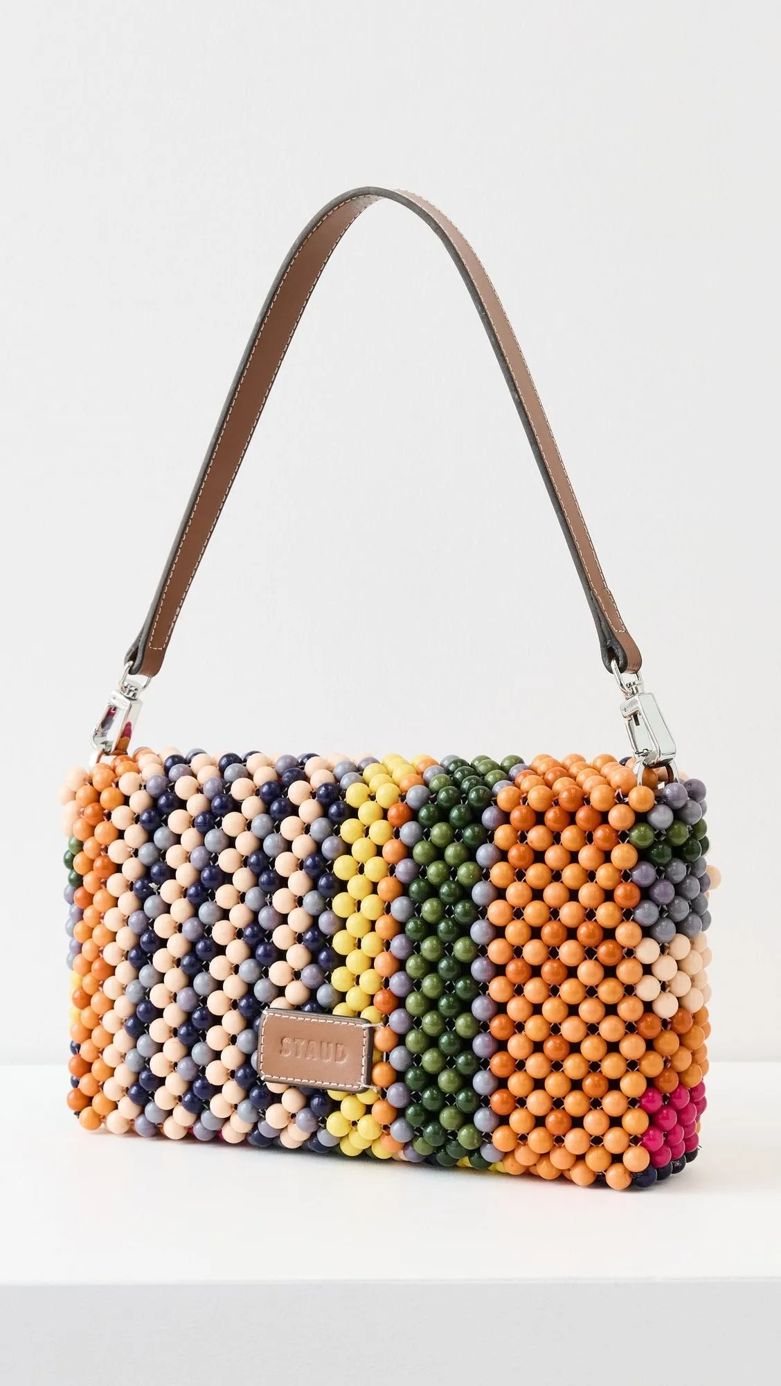 STAUD TIMMY BEADED SHOULDER BAG