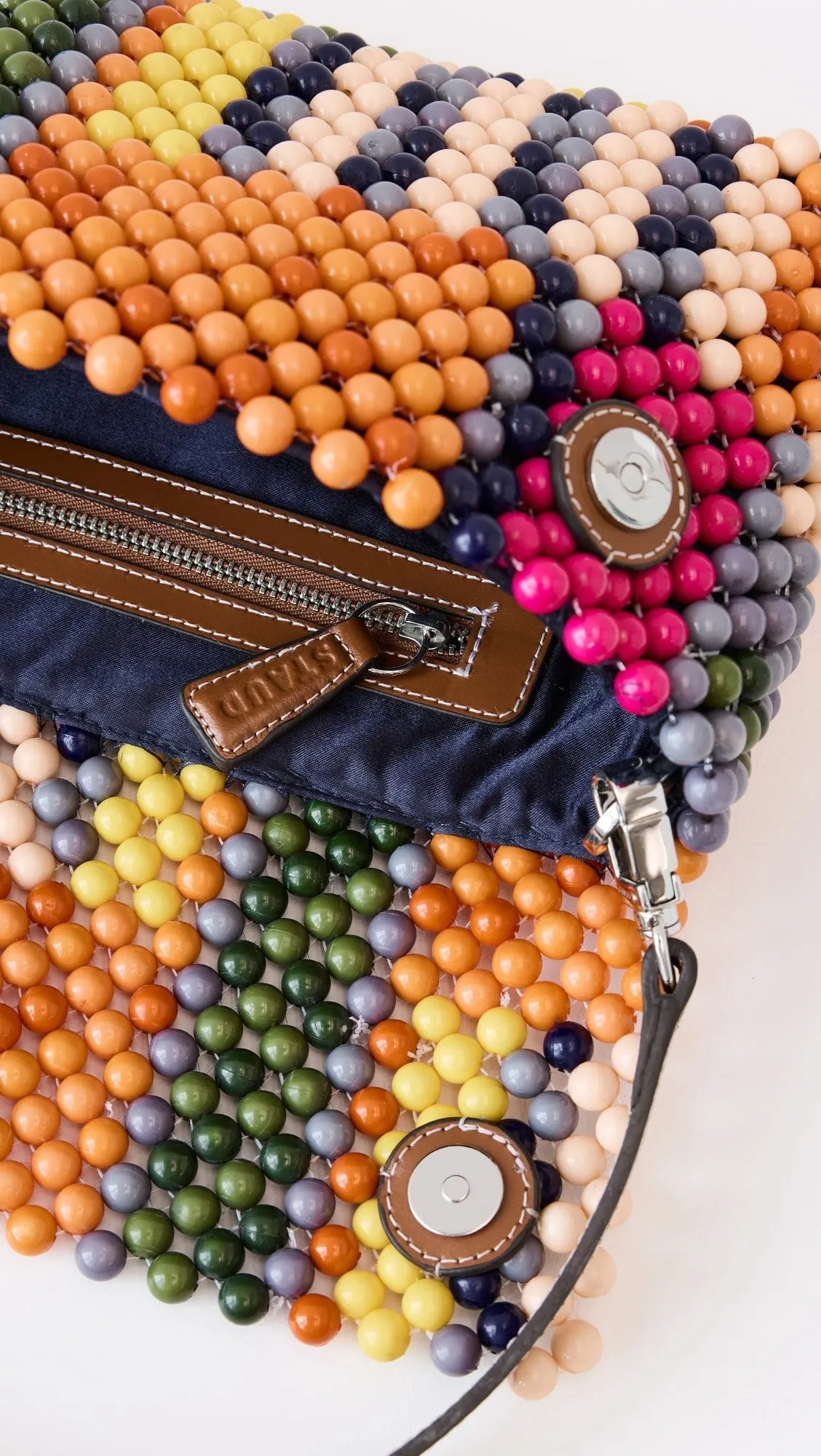 STAUD TIMMY BEADED SHOULDER BAG