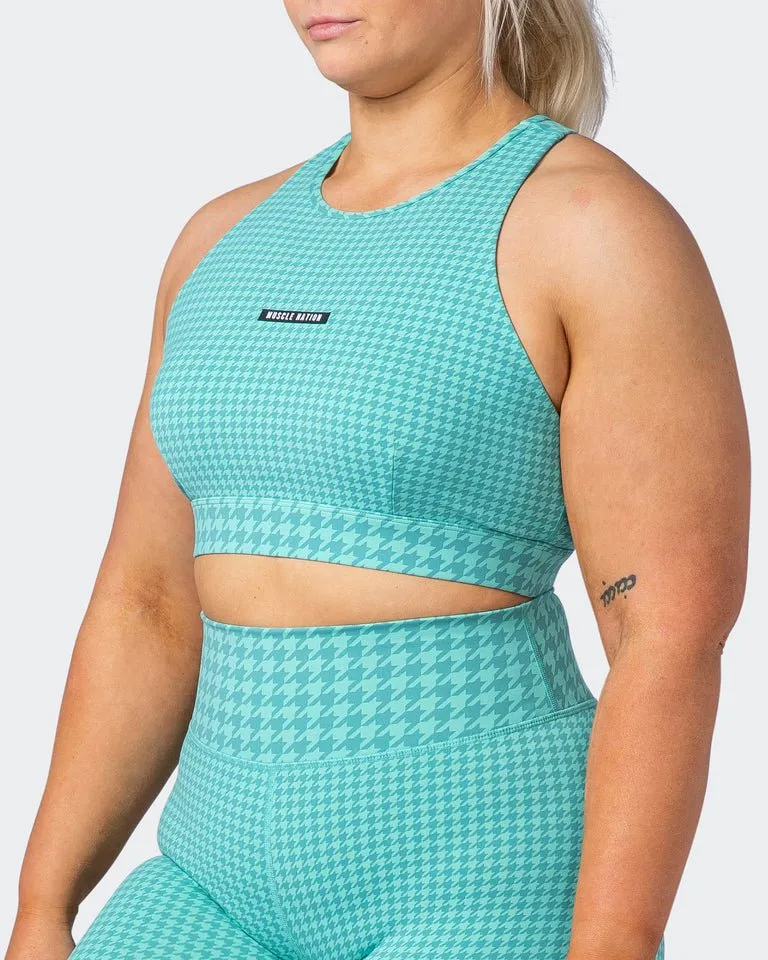 Step Up Bra Cascade Houndstooth Print