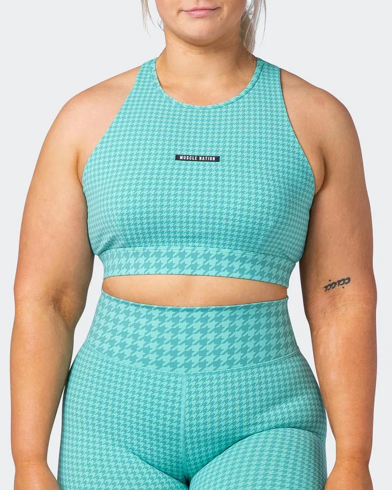 Step Up Bra Cascade Houndstooth Print