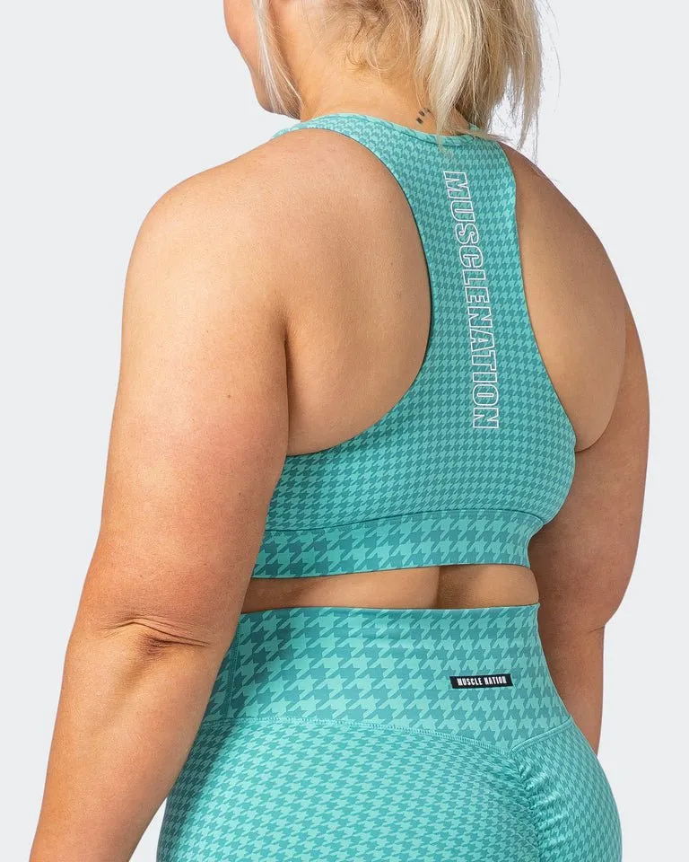 Step Up Bra Cascade Houndstooth Print