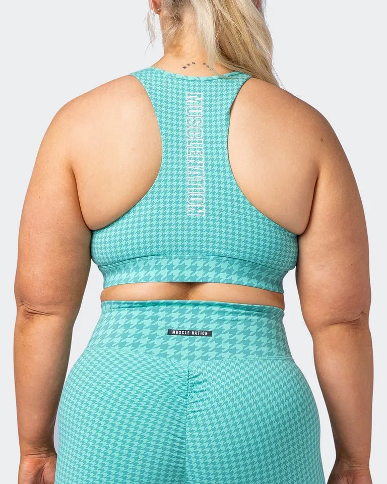 Step Up Bra Cascade Houndstooth Print