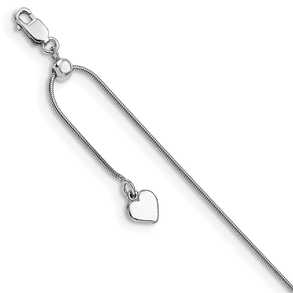 Sterling Silver Adjustable Snake Anklet