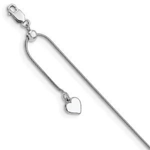 Sterling Silver Adjustable Snake Anklet