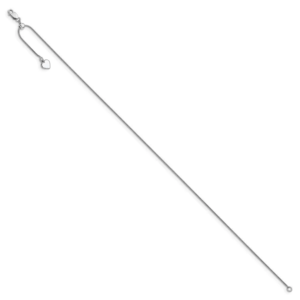 Sterling Silver Adjustable Snake Anklet
