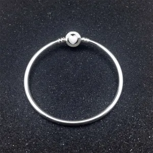 Sterling Silver Gentle Crystal Heart Anklet - 925