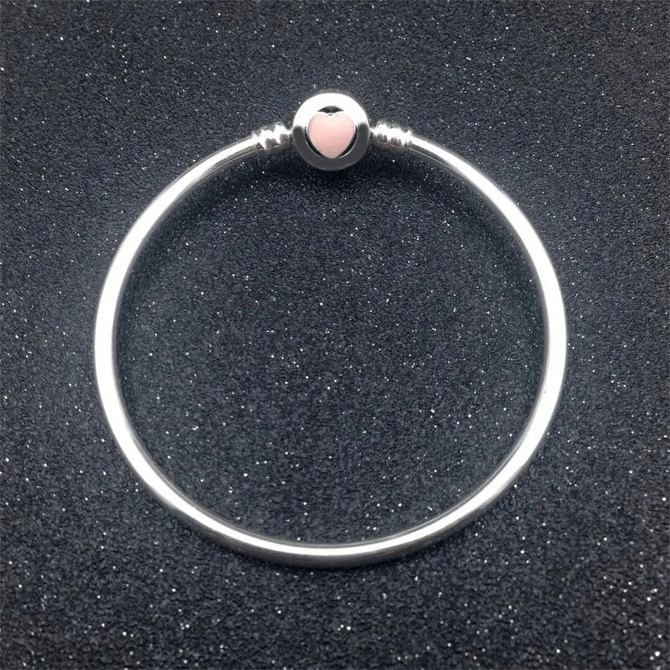 Sterling Silver Gentle Crystal Heart Anklet - 925