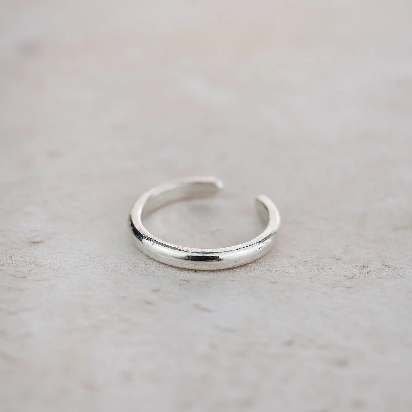 Sterling Silver Hammered Skinny Toe Ring
