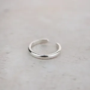 Sterling Silver Hammered Skinny Toe Ring