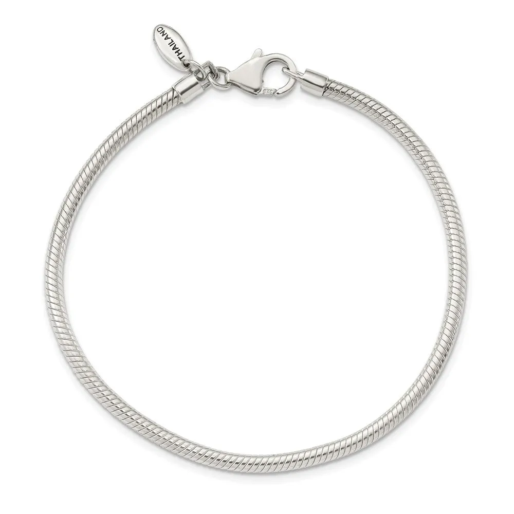 Sterling Silver Reflections Lobster Clasp Bead Anklet