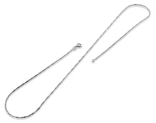 Sterling Silver Twisted Serpentine Chain 1.0MM