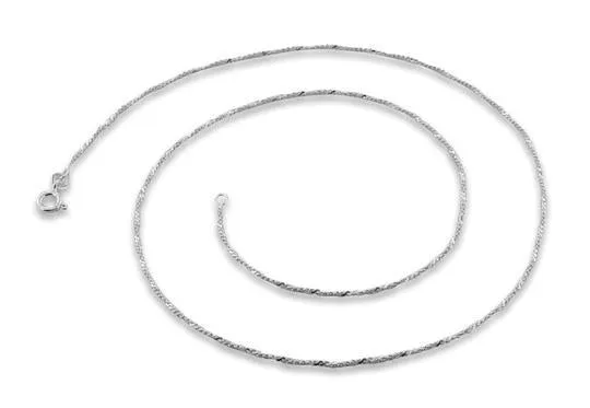 Sterling Silver Twisted Serpentine Chain 1.0MM