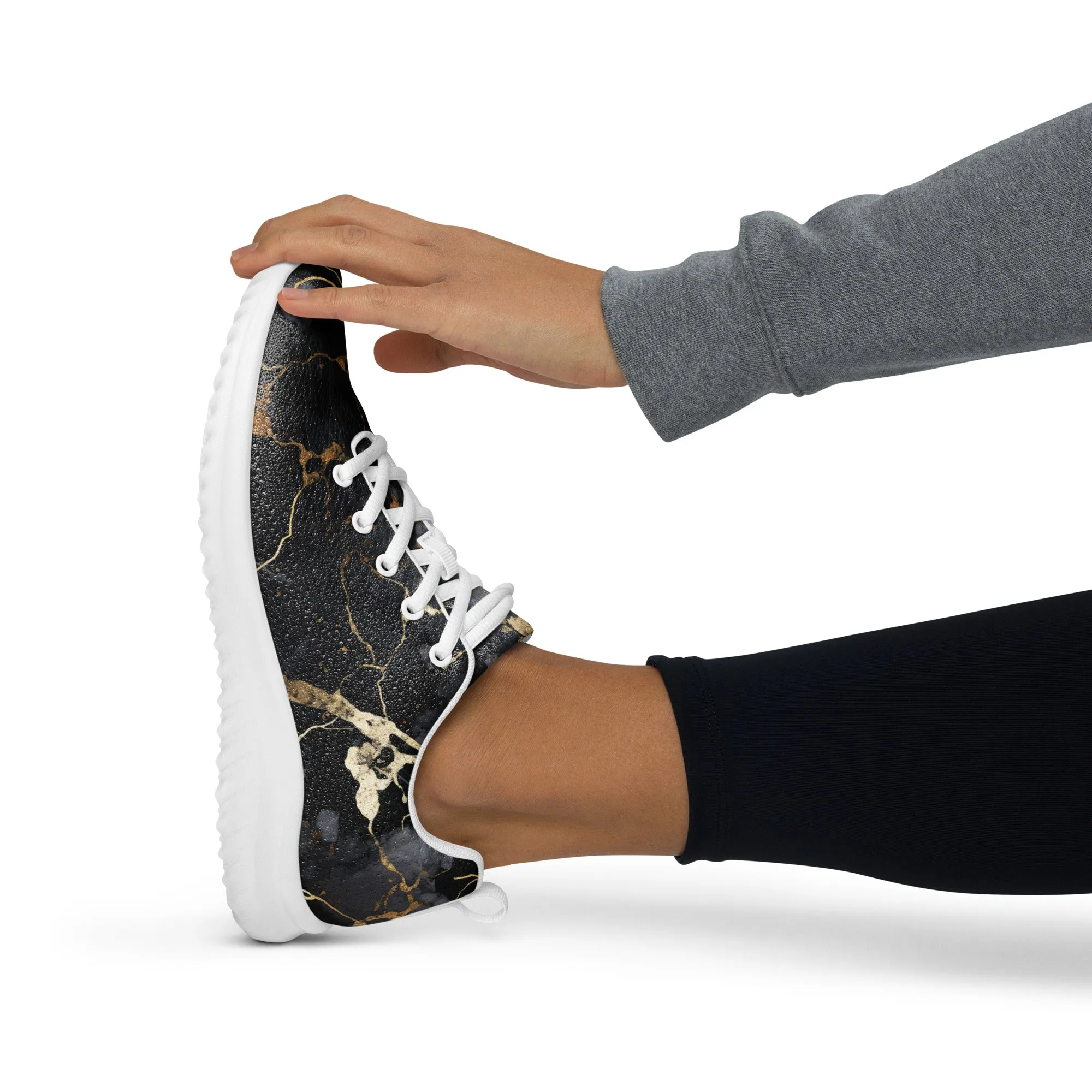Strike Gold Marble Athletic Shoes