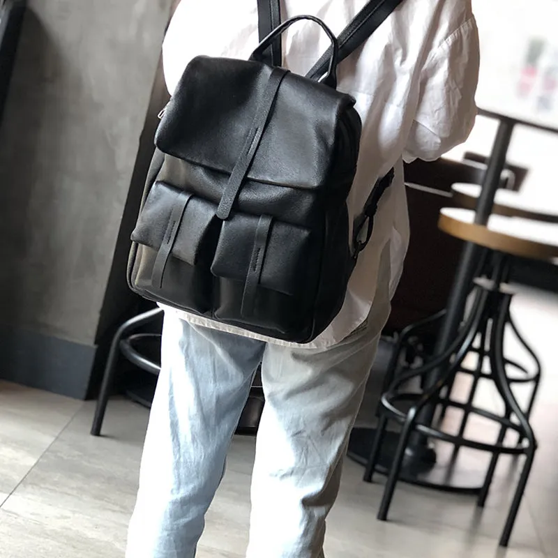 Stylish Full Grain Leather Backpack Natural Cow Leather Travel Backpack Women Leather School Backpack TSM1931