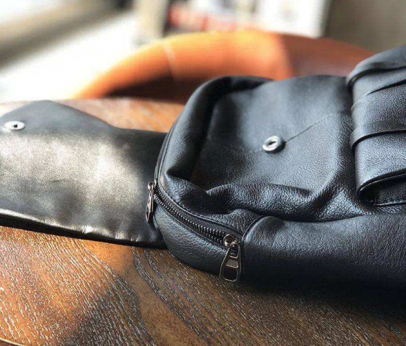Stylish Full Grain Leather Backpack Natural Cow Leather Travel Backpack Women Leather School Backpack TSM1931