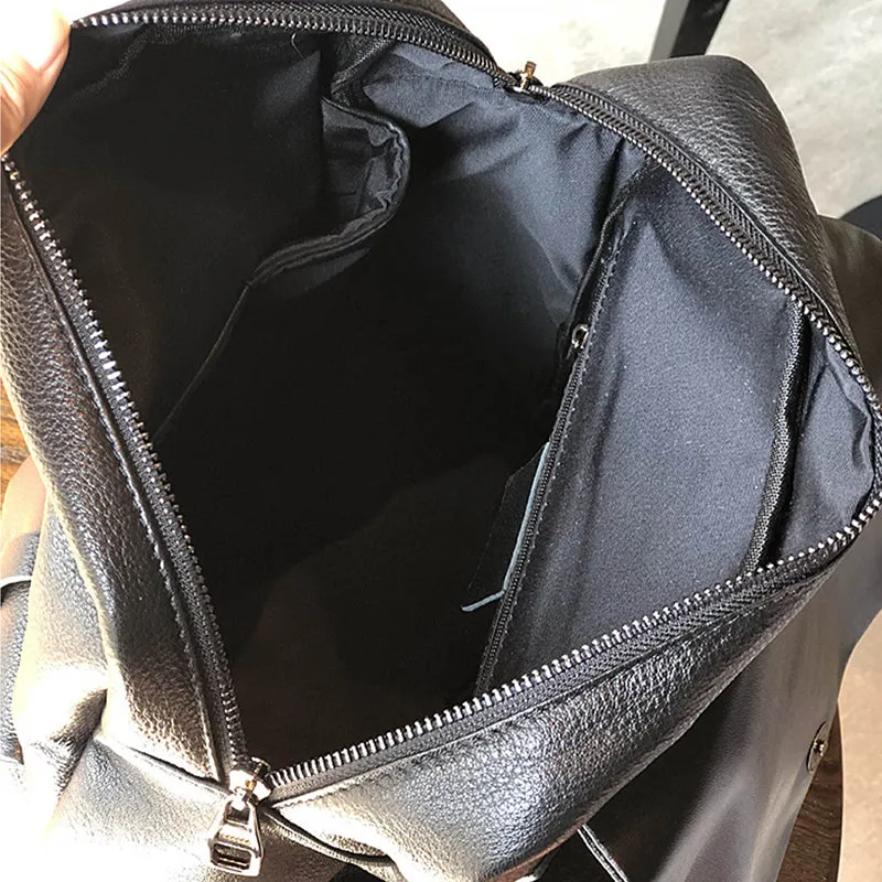 Stylish Full Grain Leather Backpack Natural Cow Leather Travel Backpack Women Leather School Backpack TSM1931