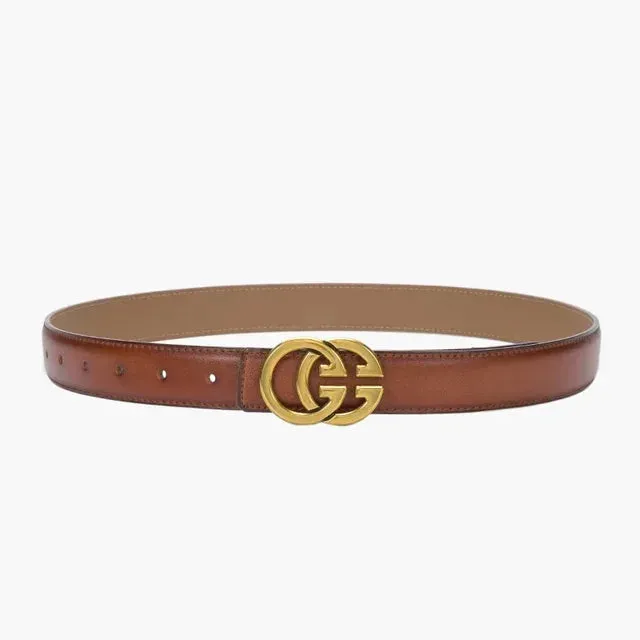 Stylish Women's Business Belt with Decorative Alloy Letter Button