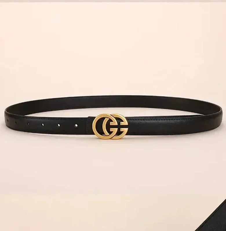 Stylish Women's Business Belt with Decorative Alloy Letter Button