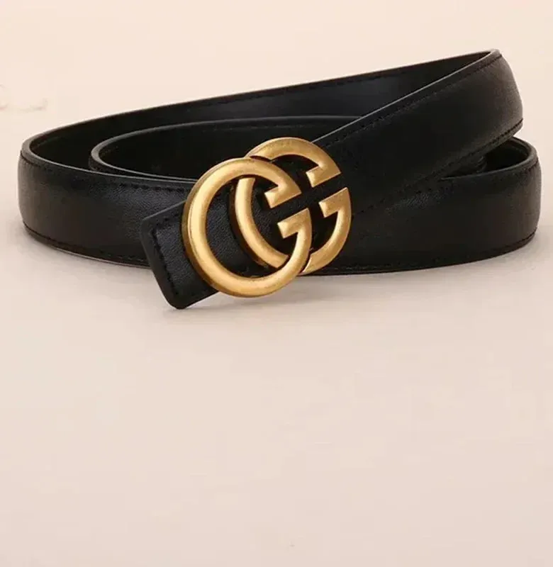Stylish Women's Business Belt with Decorative Alloy Letter Button