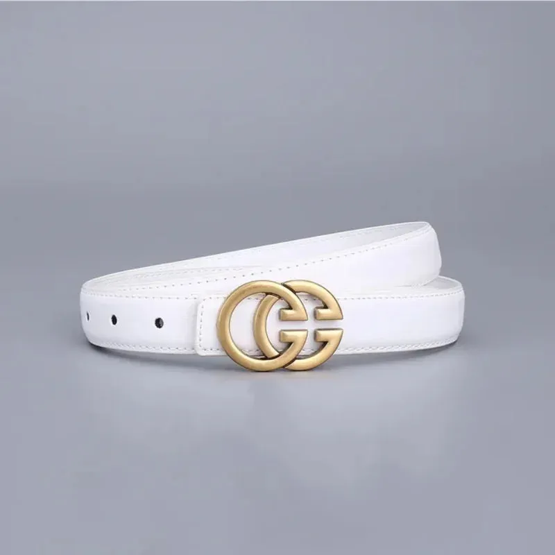 Stylish Women's Business Belt with Decorative Alloy Letter Button