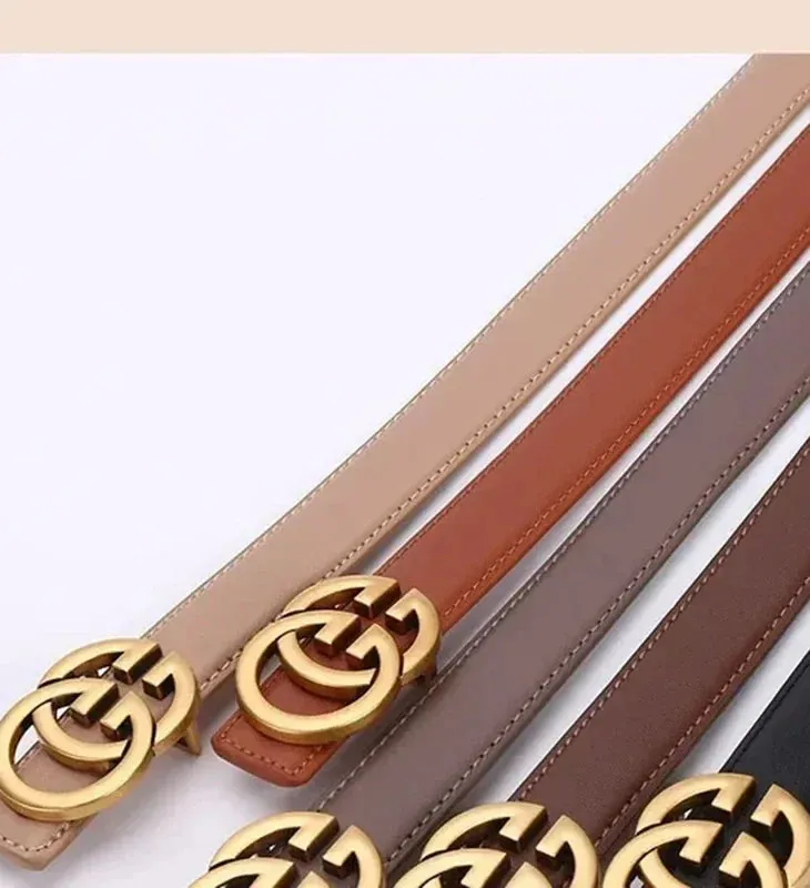 Stylish Women's Business Belt with Decorative Alloy Letter Button