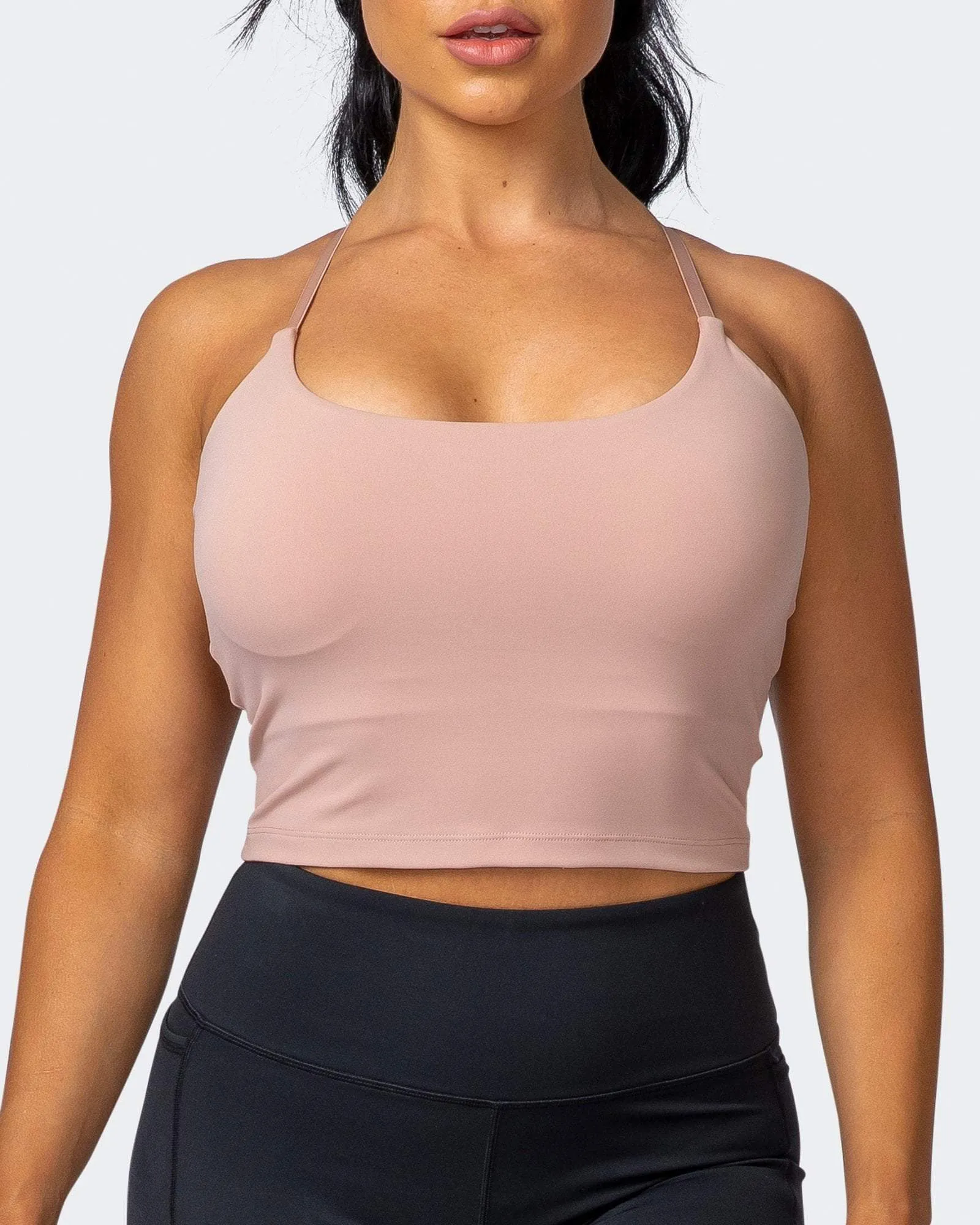 Summertime Cropped Tank - Mahogany Rose