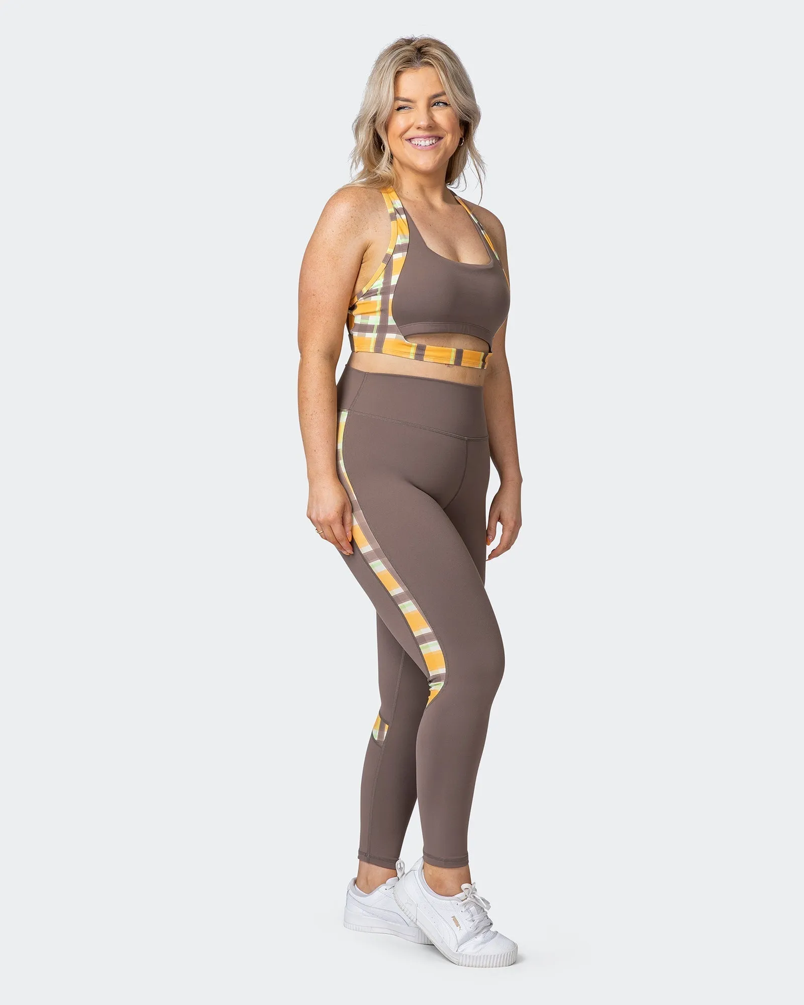 Sunlight Signature Scrunch Ankle Length Leggings - Taupe