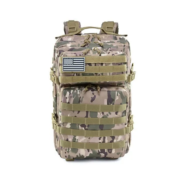 Tactical Military Army Waterproof Backpack 3P Flag Waterproof