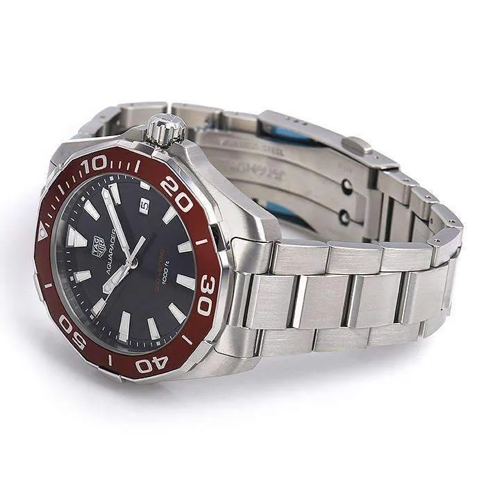 TAG HEUER AQUARACER RED ALUMINUM BEZEL MEN WATCH WAY101A.BA0746