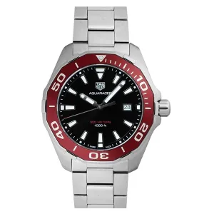 TAG HEUER AQUARACER RED ALUMINUM BEZEL MEN WATCH WAY101A.BA0746