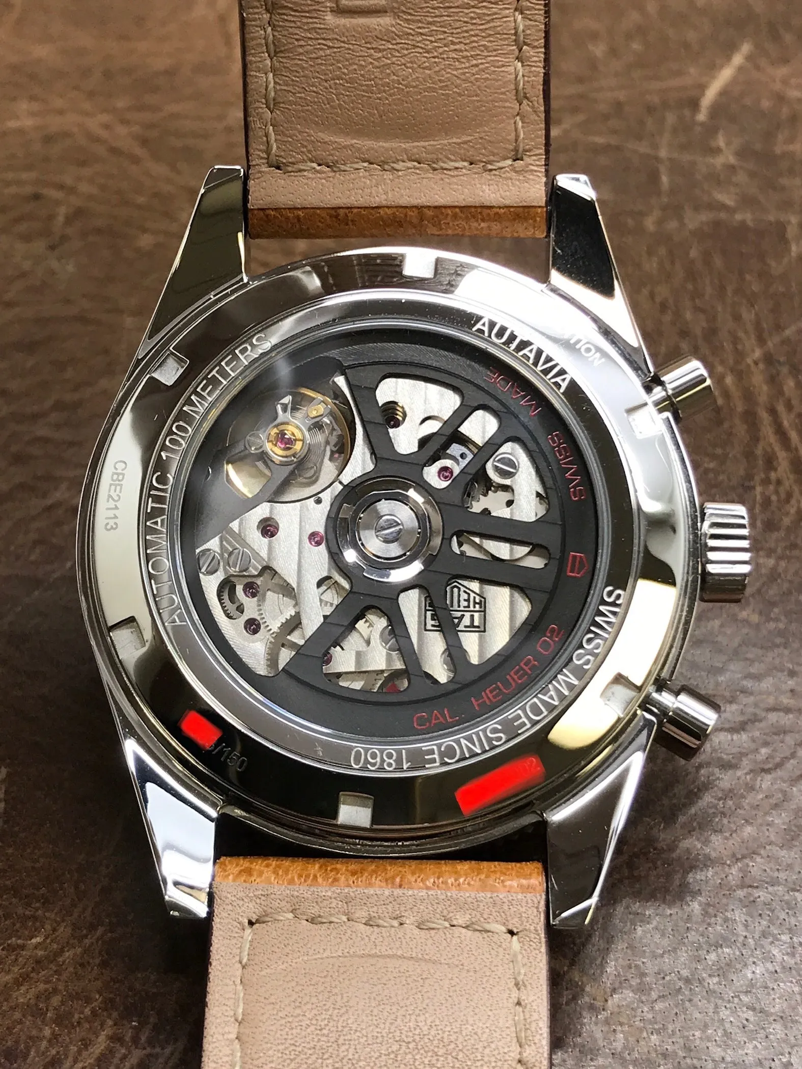 TAG Heuer Autavia CBE2113 Beige Panda Dial Automatic Men's Watch