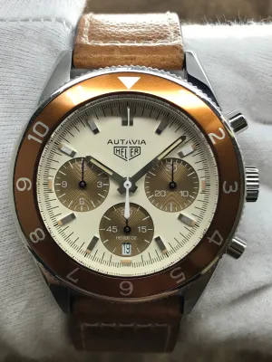 TAG Heuer Autavia CBE2113 Beige Panda Dial Automatic Men's Watch