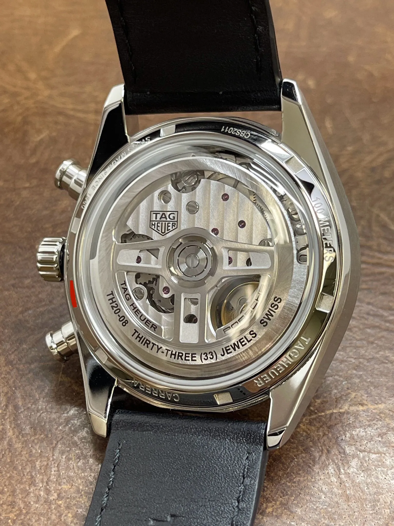 TAG Heuer  CARRERA CHRONOSPRINT X PORSCHE CBS2011 Silver Dial Automatic Men's Watch