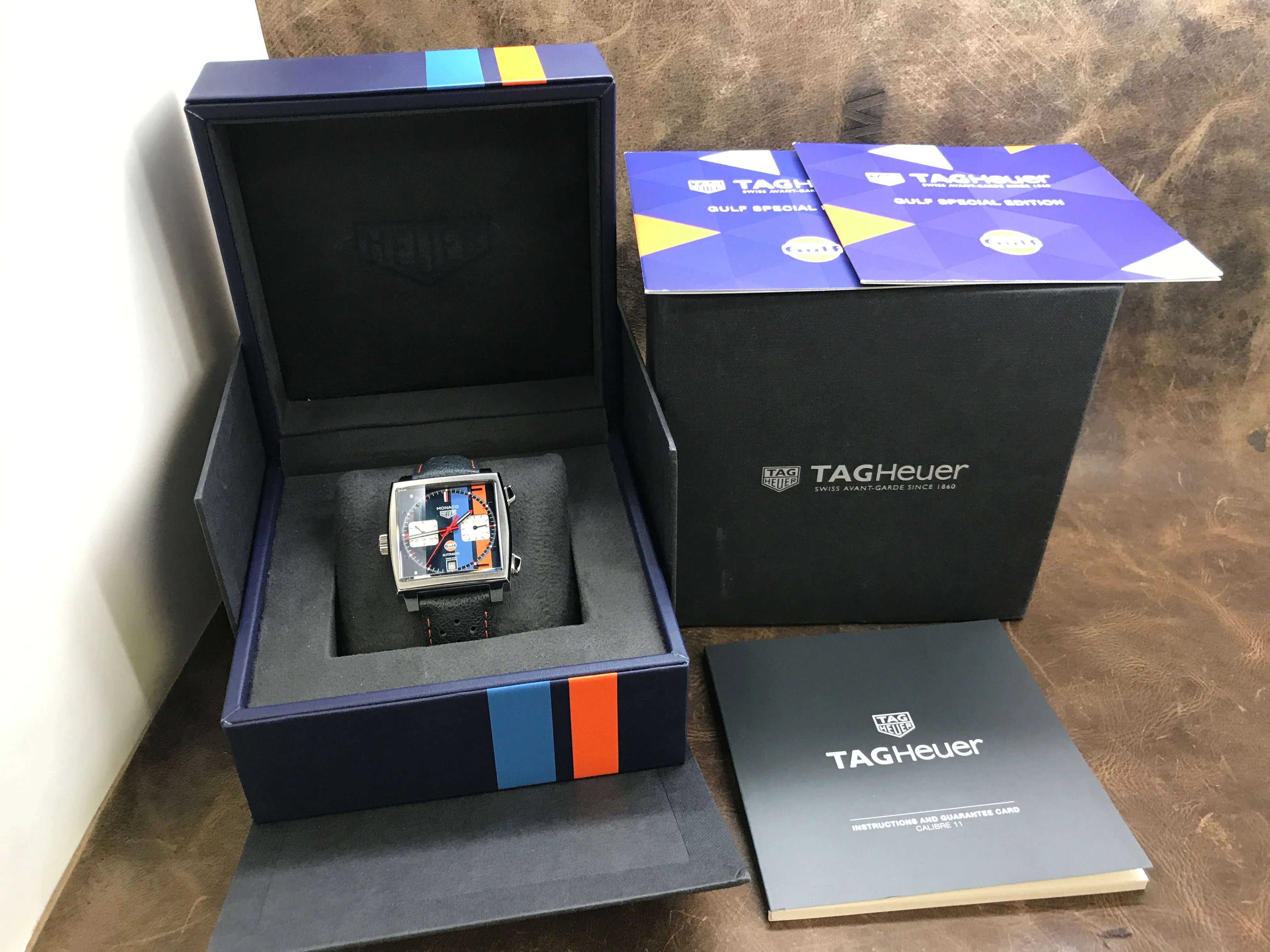 TAG Heuer Monaco Gulf 50th Anniversary Steve McQueen Special Edition CAW211R.FC6401 Blue Dial Automatic Men's Watch