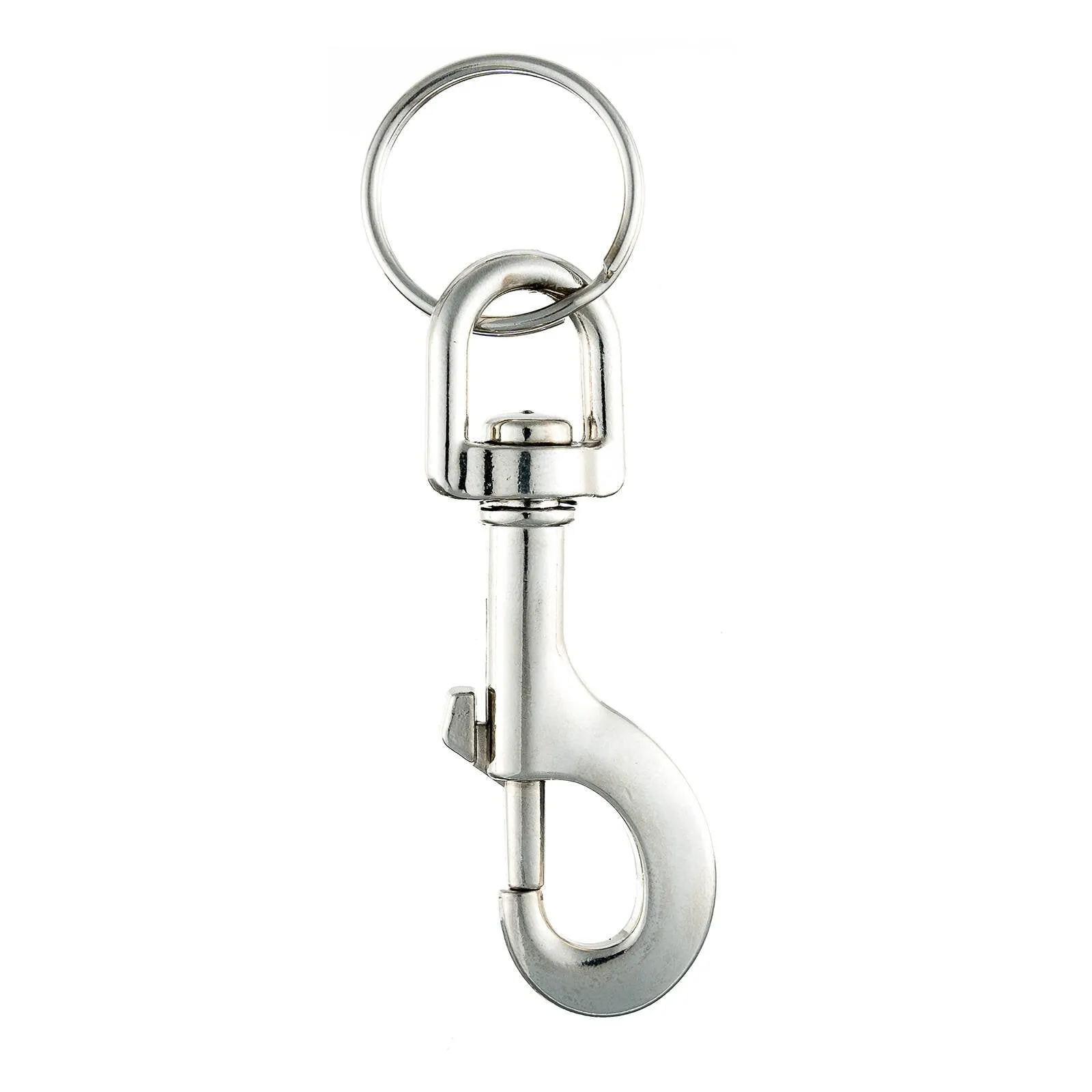 Taskmaster 81 x 12mm Nickel Plated Snap Hook with Key Ring - 4 Pack