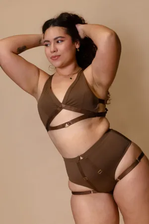 Tatiana Active Tokio Top - Matte Brown