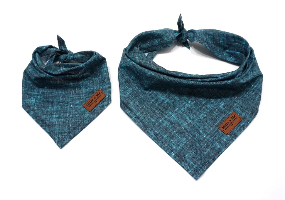 Teal Textured Solid - Pet Bandana
