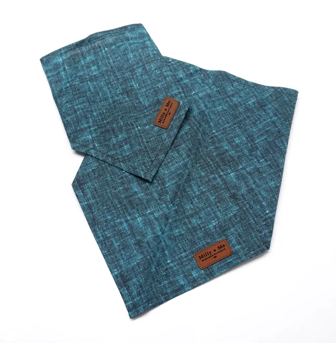 Teal Textured Solid - Pet Bandana