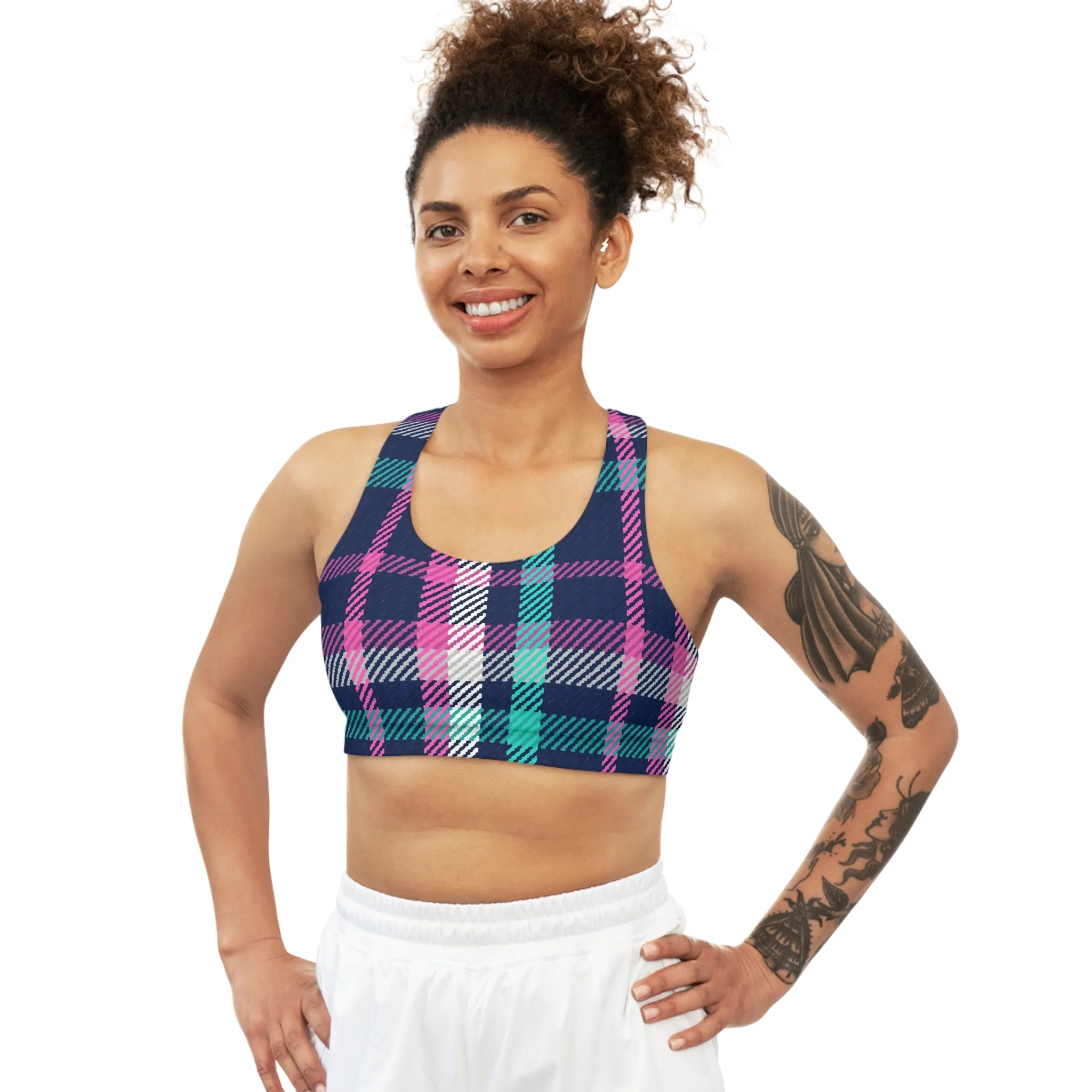 Tealberry Twist Seamless Sports Bra
