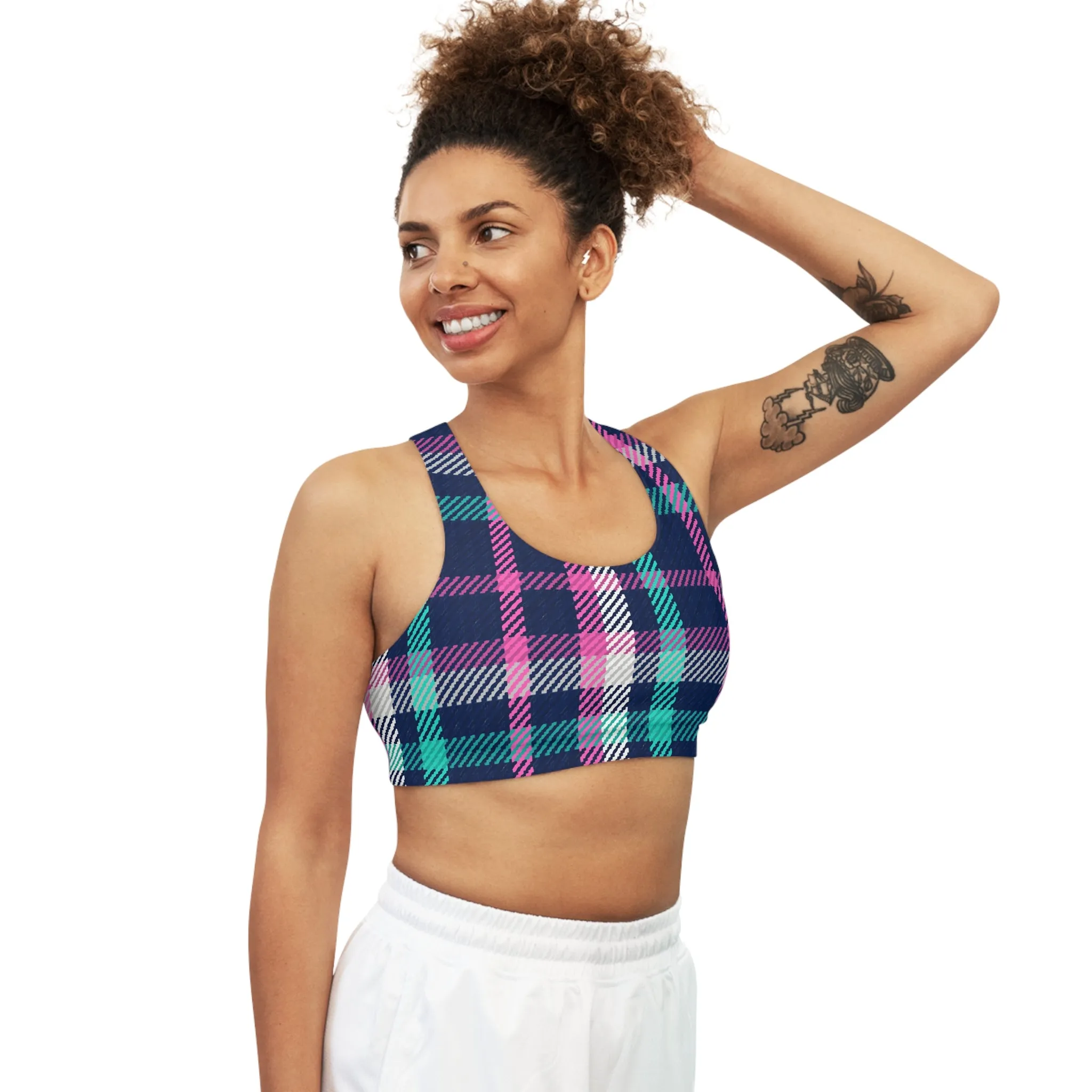 Tealberry Twist Seamless Sports Bra