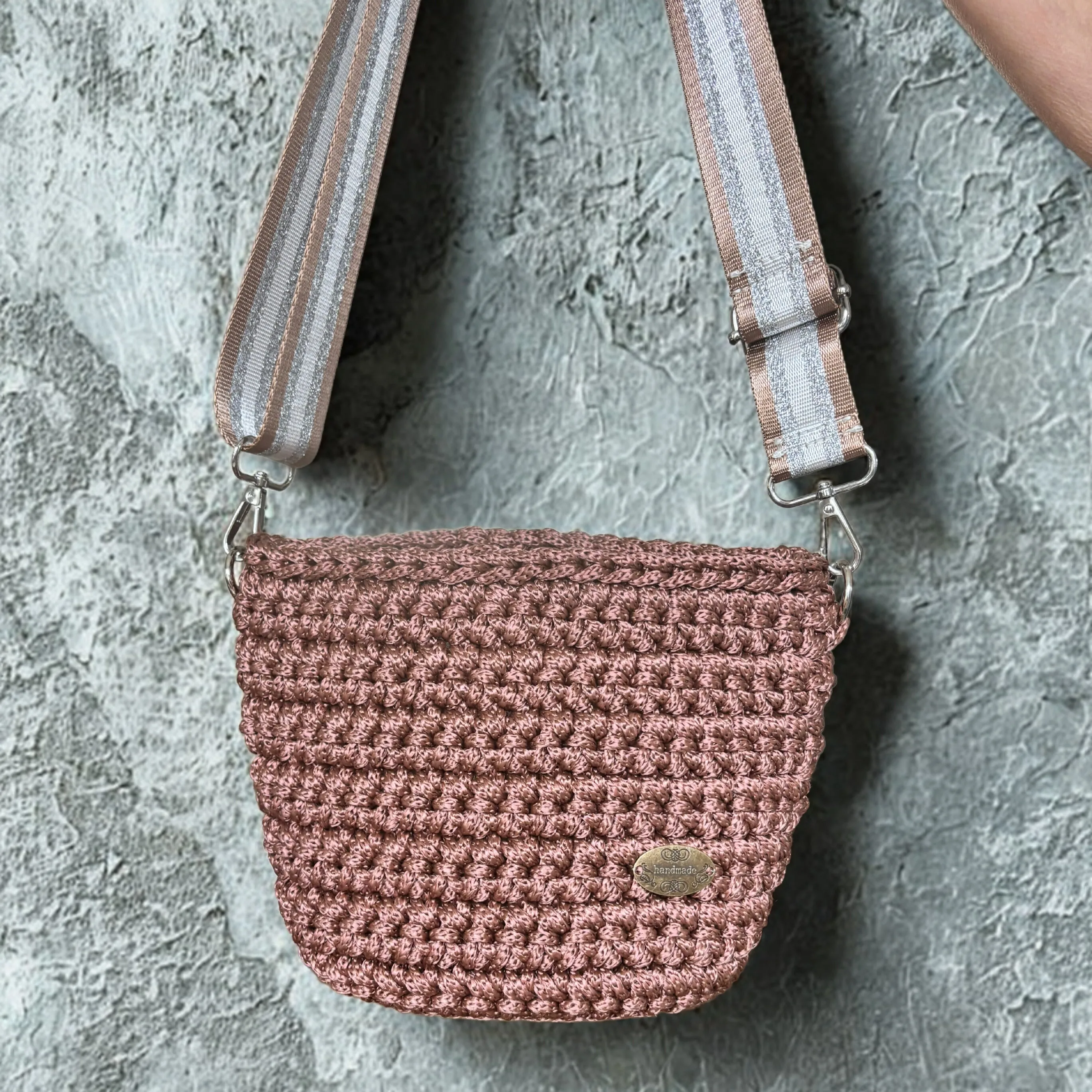 The Arwen – Handmade Crochet Crossbody Bag in Copper
