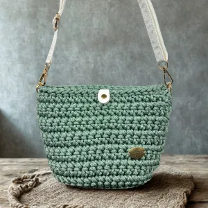 The Arwen – Handmade Crochet Crossbody Bag in Sage