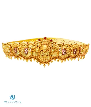 The Gajalakshmi Silver Peacock Oddiyanam (Waist belt)