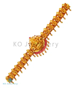The Ira Silver Peacock Oddiyanam (Waist belt with tassle)