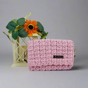 The Isabel – Handmade Crochet Shoulder Bag in Pink
