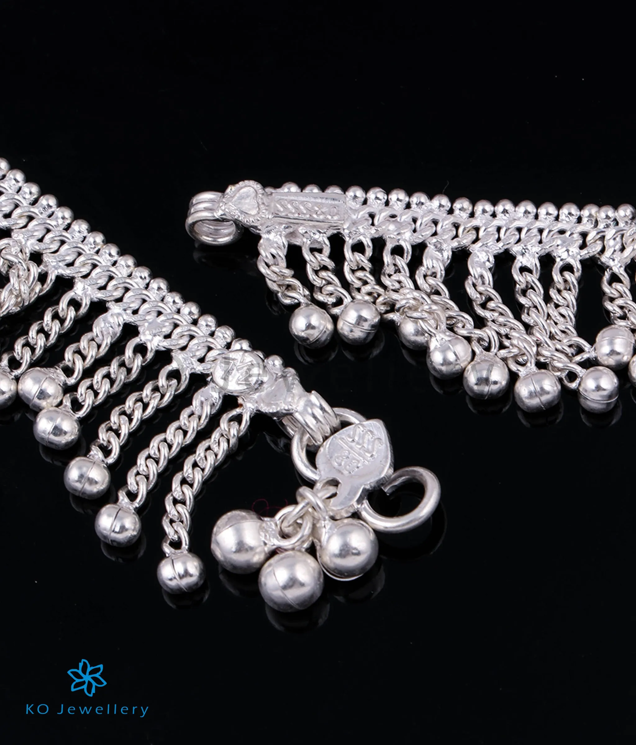 The Jhilmil Silver Kids Anklets (7 inches)