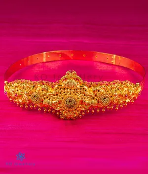 The Mayuraka Silver Peacock Oddiyanam Waist belt
