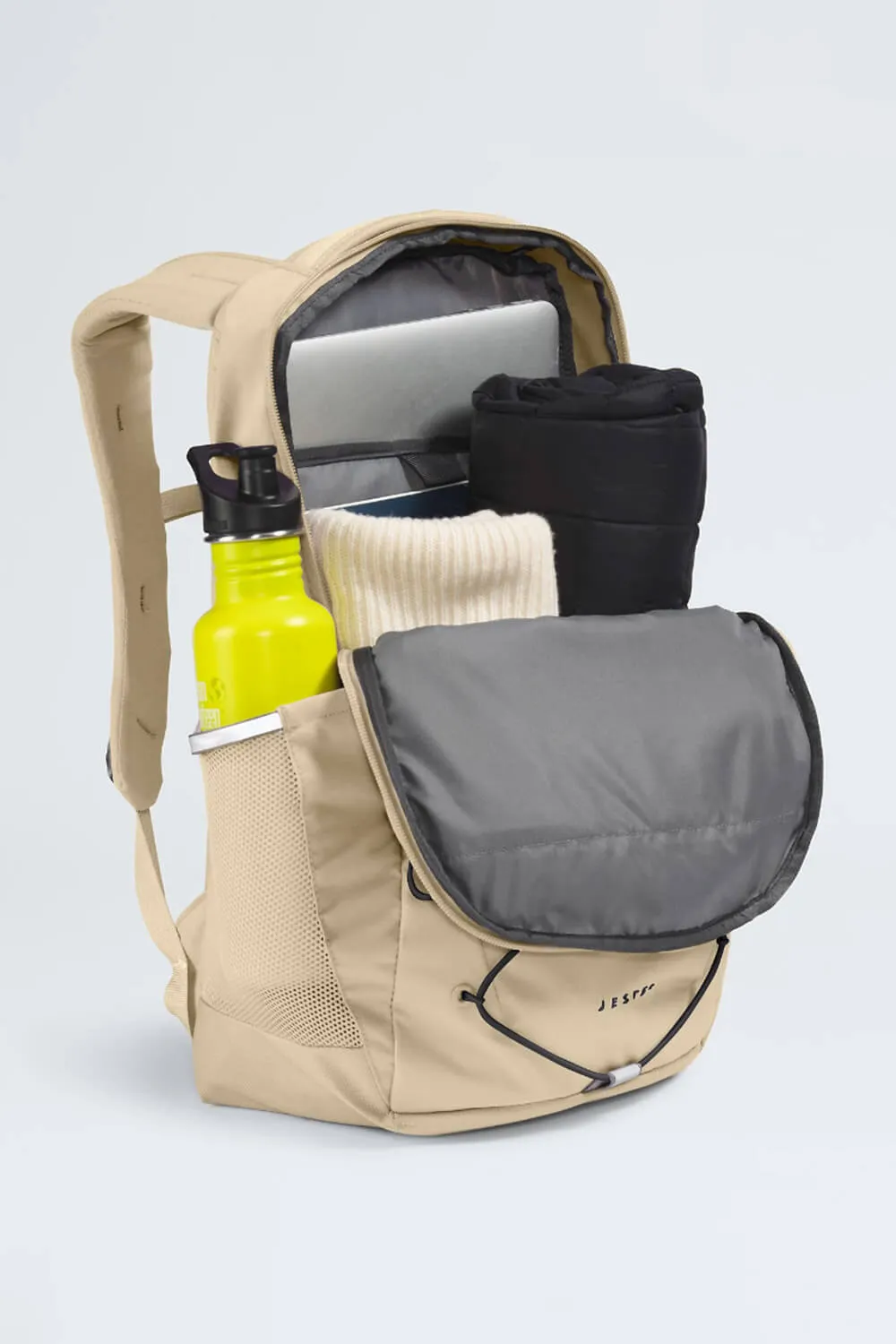 The North Face Jester Backpack for Women in Gravel/TNF Black | NF0A3VXG-4D5