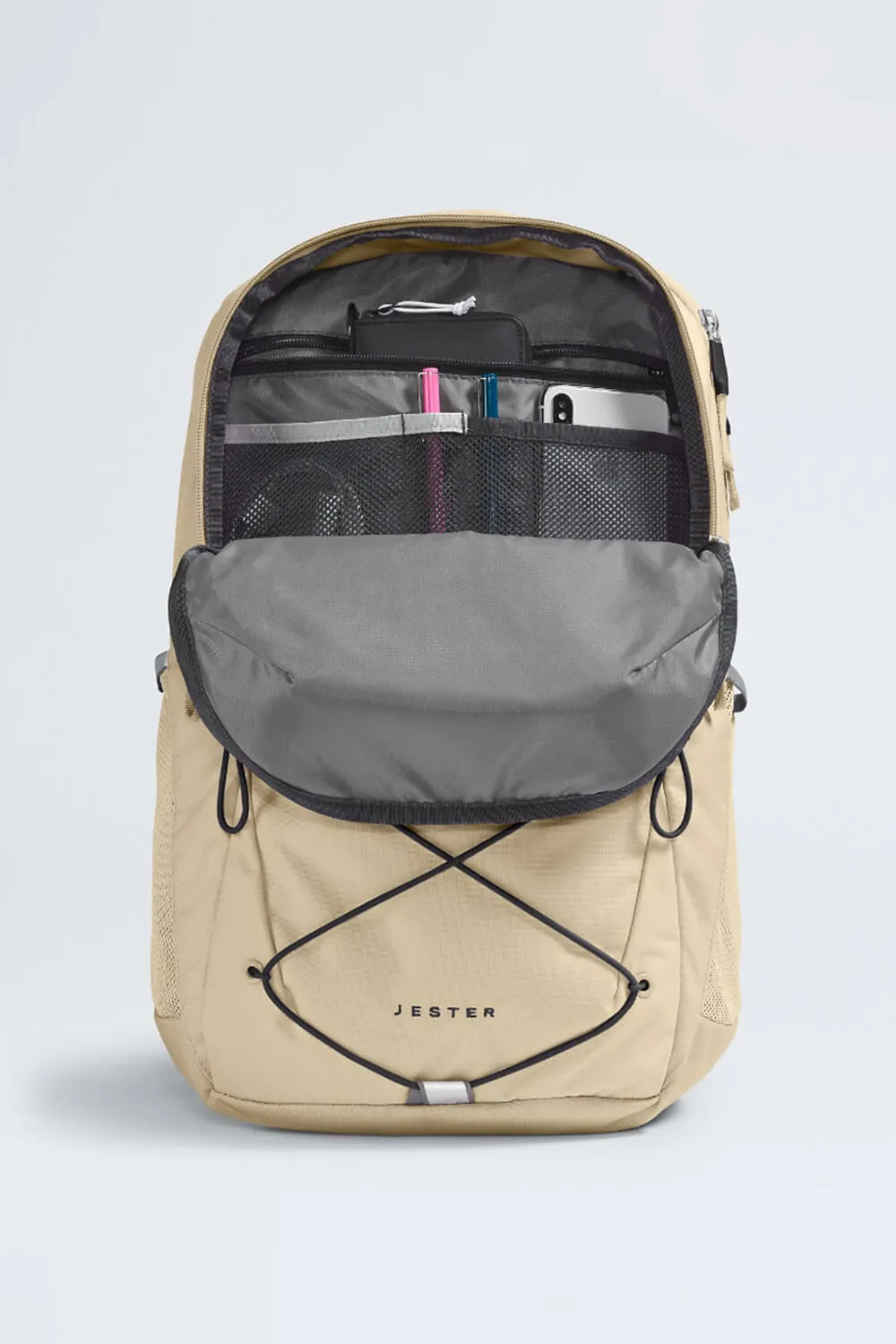 The North Face Jester Backpack for Women in Gravel/TNF Black | NF0A3VXG-4D5